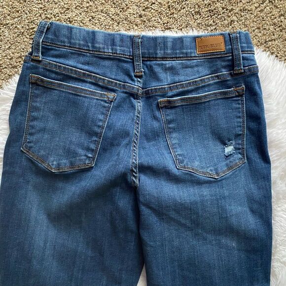 Judy Blue Boyfriend Fit Jeans Pull On Distressed Womens Size 7 28 Blue Stretchy - Picture 3 of 8